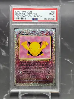 2002 Pokemon Drowzee 73/110 Reverse Holo Legendary Collection PSA 9 MINT - Image 1