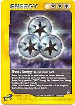 Pokemon Aquapolis 145/147 Boost Energy Card - Image 1
