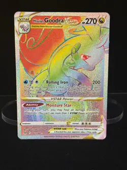 Pokemon TCG Hisuian Goodra VSTAR Lost Origin 202/196 Rainbow Secret Rare NM Mint - Image 1