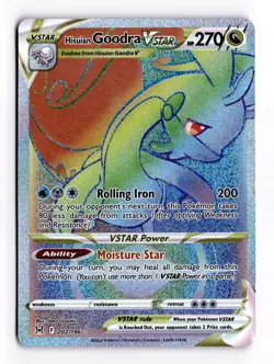 Hisuian Goodra VSTAR 202/196 Secret Rare Rainbow Pokemon 2022 Lost Origin NM/M - Image 1