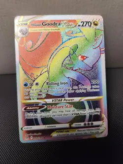 SWSH11: Lost Origin Hisuian GOODRA VSTAR Rainbow Rare #202/196 Pokemon TCG NM - Image 1