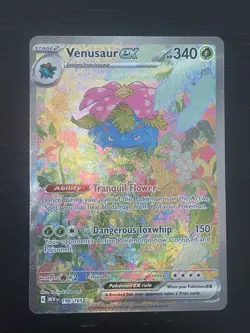 Pokemon Venusaur ex 198/165 Scarlet & Violet 151 Special Illustration Rare SIR - Image 1