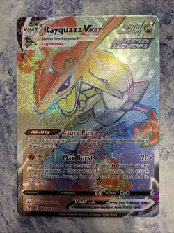 Rayquaza VMAX 217/203 Pokemon TCG Evolving Skies Rainbow Secret Rare Card NM/M - Image 1