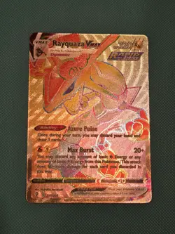 Pokemon TCG Evolving Skies Rayquaza VMAX Rainbow Secret Rare Card 217/203 - Image 2
