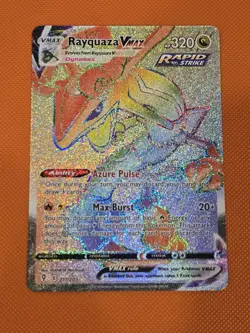 Pokemon TCG Evolving Skies Rayquaza VMAX Rainbow Secret Rare Card 217/203 - Image 3