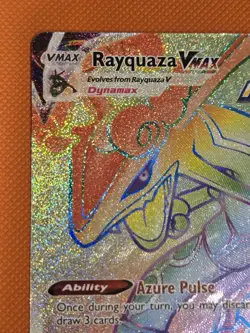Pokemon TCG Evolving Skies Rayquaza VMAX Rainbow Secret Rare Card 217/203 - Image 4