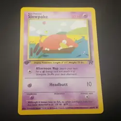 SLOWPOKE 67/82 - 1st Edition thick stamp - Vintage WOTC Pokemon Card - NM - Image 1