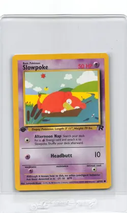 Slowpoke 67/82 - 1ST EDITION - Team Rocket - VINTAGE WOTC Pokemon Card - NM - Image 1