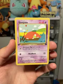 1st Edition Slowpoke 67/82 Common Team Rocket Set Pokemon Card - NM - Image 1