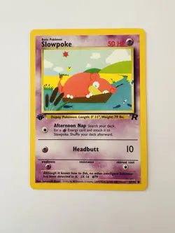 1st Edition Slowpoke 67/82 - Team Rocket - Pokemon Card - Near Mint (NM) - Image 1