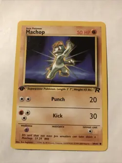 Pokemon TCG Team Rocket Machop 1st Edition 59/82 Card - Image 1