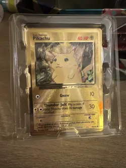 Charizard and Pikachu Gold Metal Card Ultra Premium Collection Box Promo Card - Image 2
