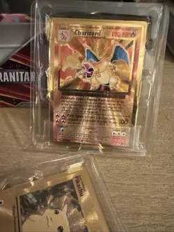 Charizard and Pikachu Gold Metal Card Ultra Premium Collection Box Promo Card - Image 4