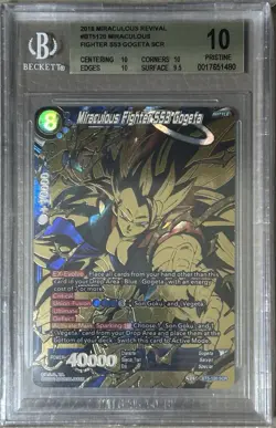 Miraculous Fighter Ss3 GogetaBt5-120 Scr Bgs 10 Dragon BallSuper Card Game Psa - Image 1