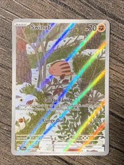 Swinub Holo Illustration Rare 165/159 SV09 Journey Together Pokemon TCG - Image 1