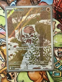 TCG Pokemon English IR Swinub 165/159 Sv09: Journey Together Holo - Image 1