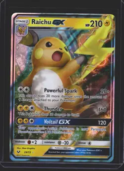 Pokemon TCG - Raichu GX Holo #29/73 Ultra Rare,Holo Shining Legends NM - Image 1