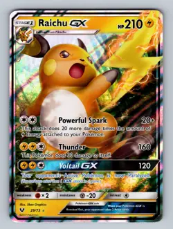 Raichu GX 29/73 Ultra Rare Shining Legends NM - LP Pokemon TCG - Image 1