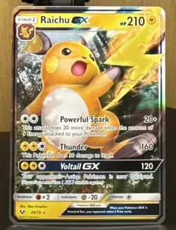 Pokemon TCG Raichu GX 29/73 Shining Legends Ultra Rare (Full Art) Holo Card - Image 1
