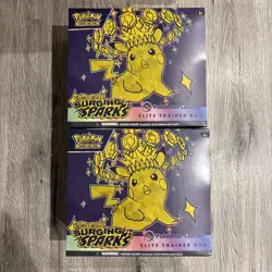 Pokemon TCG Surging Sparks Pokemon Center Elite Trainer Box ETB New/Sealed x 2 - Image 1