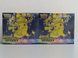 (2) Lot 2024 Pokemon Surging Sparks Sealed Pokemon Center ETB Elite Trainer Box - Image 1