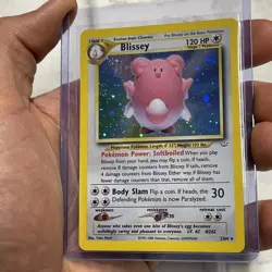 Pokemon Blissey Holo Rare 2/64 Pokemon Neo Revelation Vintage LP/NM Card WOTC - Image 2
