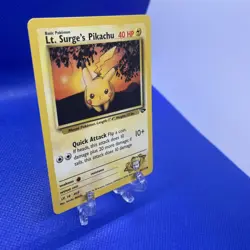 Lt. Surge's Pikachu Near mint English 84/132 Gym Challenge clean never played - Image 2