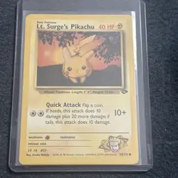 Pokemon TCG Lt. Surge's Pikachu 84/132 Gym Challenge Vintage NM - Image 1