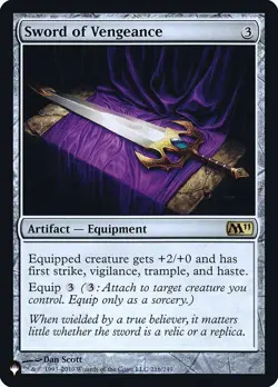 Sword of Vengeance [Secret Lair: Heads I Win, Tails You Lose] Foil Near Mint - Image 1