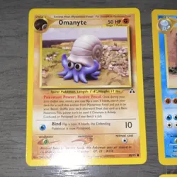 Pokemon Neo Revelation Card Lot -Omanyte, Quagsire, Goldeen & Shuckle Yuka Morri - Image 2