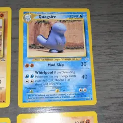 Pokemon Neo Revelation Card Lot -Omanyte, Quagsire, Goldeen & Shuckle Yuka Morri - Image 3