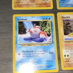 Pokemon Neo Revelation Card Lot -Omanyte, Quagsire, Goldeen & Shuckle Yuka Morri - Image 4