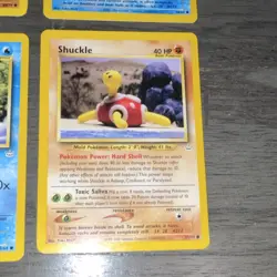 Pokemon Neo Revelation Card Lot -Omanyte, Quagsire, Goldeen & Shuckle Yuka Morri - Image 5
