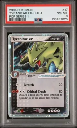 2004 POKEMON POP SERIES 1 #17 TYRANITAR EX-HOLO POP SERIES 1 - Image 1