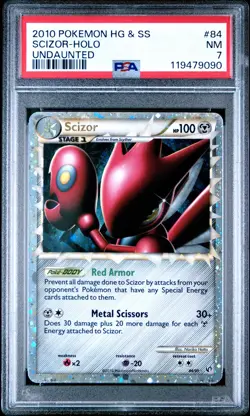 2010 POKEMON UNDAUNTED SCIZOR PRIME #84 ULTRA RARE PSA 7 NM #119479090 - Image 1
