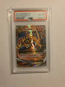 2016 Pokemon M Charizard EX 13/108 Evolutions Holo PSA 8 - Image 1