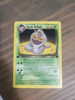 Dark Arbok 19/82 Team Rocket Pokemon TCG MP 1st edition - Image 1