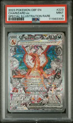 2023 Pokemon Obf EN-Obsidian Flames Charizard EX Special Illustration Rare PSA 9 - Image 1