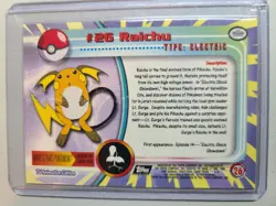 Raichu #26 Pokemon Topps TV Animation Edition - Image 2