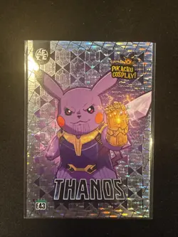 Thanos (Pikachu) #E43 - Silver Holo Box Hit Electric Cosplay - Pokemon - Image 1