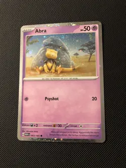 Pokemon Abra 063/165 Cosmos Holo Promo Variant Scarlet & Violet 151 FAST SHIP D - Image 1