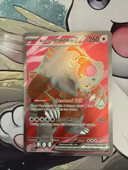 Pokemon TCG S&V Twilight Masquerade Bloodmoon Ursaluna EX Card 202/167 - Image 1
