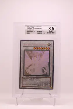 2009 YUGIOH Ancient Prophecy EN040 Ancient Fairy Dragon Ghost Rare 1ST ED BGS8.5 - Image 1