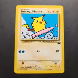 2001 Surfing Pikachu #28 - Black Star Promo Non-Holo Rare - Pokemon TCG - LP - Image 1
