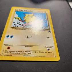 2001 Surfing Pikachu #28 - Black Star Promo Non-Holo Rare - Pokemon TCG - LP - Image 2