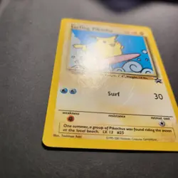 2001 Surfing Pikachu #28 - Black Star Promo Non-Holo Rare - Pokemon TCG - LP - Image 3