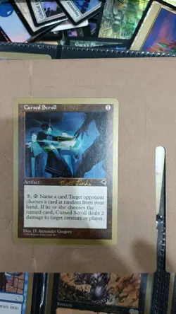 MTG Cursed Scroll. Gold Border Tempest, tokyo 1999 world championship L2 - Image 1