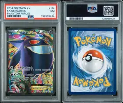 Pokemon Gengar EX Full Art Holo Card 114/119 2014 XY Phantom Forces PSA 7 - Image 3