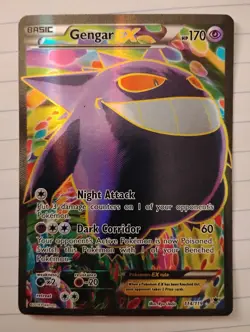 Pokemon Gengar EX Full Art Holo Card 114/119 XY-Phantom Forces - Image 1