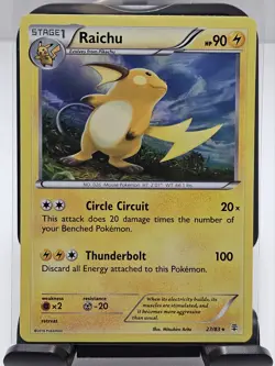 Pokemon TCG Raichu Generations 27/83 Holo Rare - LP. - Image 1